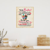 BFFのパーソナライズされた友人への贈り物 ポスター (キッチン)