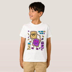 BFFのピーナッツバター及びゼリーのEmojiのTシャツ Tシャツ