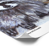 BFFのラクーンとフクロウのアートプリント ポスター (角)