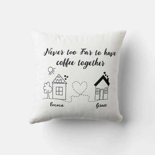 Bffの妹とコーヒーを一緒に飲むには決して遠くない クッション (裏面)