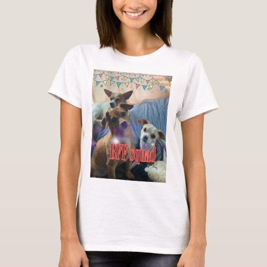 BFFの子犬チーム Tシャツ (正面)