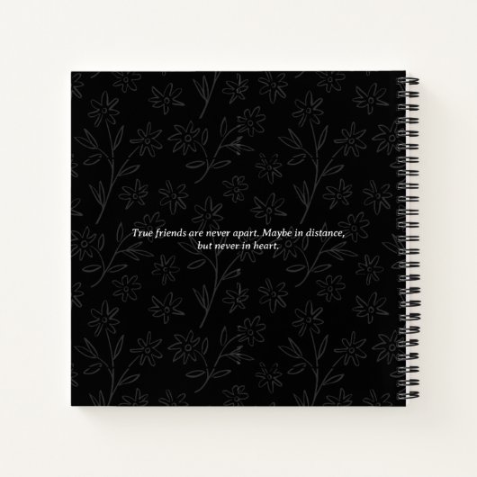 BFFの最高の誕生日のクリスマスフォトのための友人のギフト ノートブック (裏面)