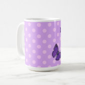 BFFの紫色の蝶V01J愛して下さい コーヒーマグカップ (正面左)