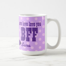 BFFの紫色の蝶V01J愛して下さい コーヒーマグカップ