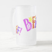 BFFの親友は永久に飲みます フロストグラスビールジョッキ (正面左)