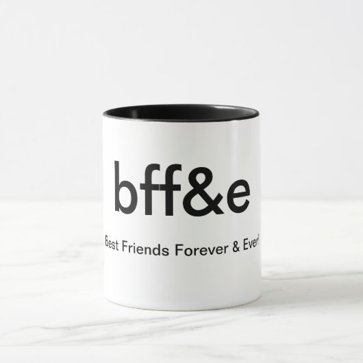 BFFの親友永久に及びカスタマイズ可能なマグを マグカップ (中央)