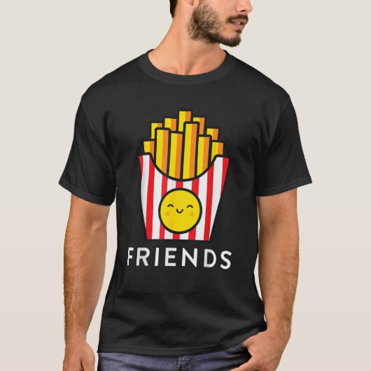BFFを合わせ最高のたTシャツのバーガーフライ Tシャツ (正面)