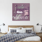 BFFギフトフリ最高のーズフレンドパーソナライズされた キャンバスプリント (インサイチュ (寝室))