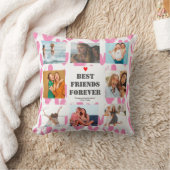 BFFギフパーソナライズされたトフ最高のレンズ写真コラージュ クッション (ブランケット)