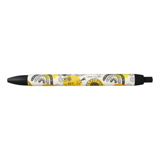 BFFクイーンビービー救ビーブラックの贈り物 黒ボールペン (正面)