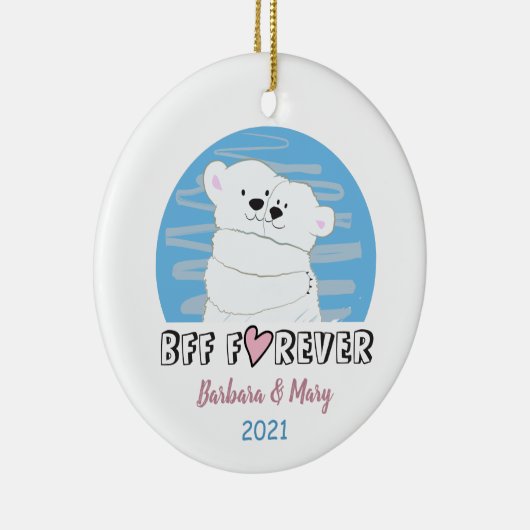 BFFクリスマス セラミックオーナメント (右)