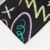 BFFドードルズ – フェイクグリッターパターン フリースブランケット (角)