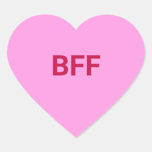 BFFピンクのおもしろいかわいいバレンタインデーの会話 ハートシール