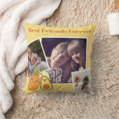 BFFフォトおもしろいコラージギフトアボカドパイナップル クッション (ブランケット)