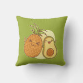 BFFフォトおもしろいコラージギフトアボカドパイナップル クッション (裏面)