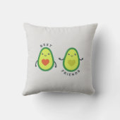 BFFフォトおもしろいコラージギフトアボカパーソナライズされたド クッション (裏面)
