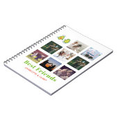 BFFフォトおもしろいコラージギフトアボカパーソナライズされたド ノートブック (左側)