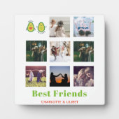 BFFフォトおもしろいコラージギフトアボカパーソナライズされたド フォトプラーク (正面)