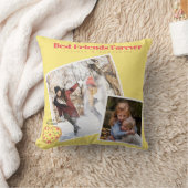 BFFフォトおもしろいコラージギフトピザフレンズ クッション (ブランケット)