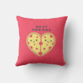 BFFフォトおもしろいコラージギフトピザフレンズ クッション (裏面)