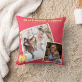 BFFフォトおもしろいコラージギフトピザフレンズ クッション (ブランケット)