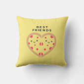 BFFフォトおもしろいコラージギフトピザフレンズ クッション (裏面)