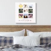 BFFフォトコラージギフトダスティピンクピザの友人 キャンバスプリント (インサイチュ (寝室))