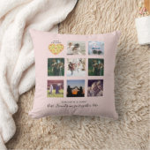BFFフォトコラージギフトダスティピンクピザの友人 クッション (ブランケット)