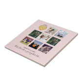 BFFフォトコラージギフトダスティピンクピザの友人 タイル (側面)