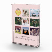 BFFフォトコラージギフトダスティピンクピザの友人 フォトブロック (右)