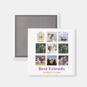 BFFフォトコラージギフトピーナッツバターゼリーサンド マグネット (正面/裏面)