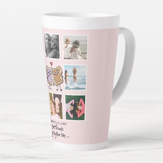 BFFフォトコラージギフト – Latのように一緒に行く カフェラテマグ (右アングル)