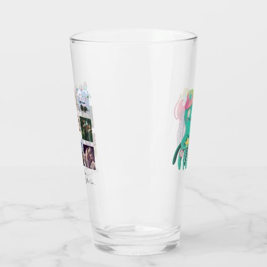 BFFフォトコラージクラゲタコカスタムギフト タンブラーグラス (左)