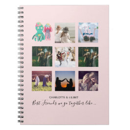 BFFフォトコラージクラゲタコカスタムギフト ノートブック