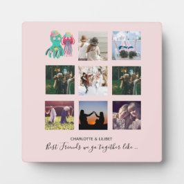 BFFフォトコラージクラゲタコカスタムギフト フォトプラーク