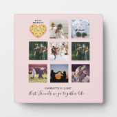 BFFフォトコラージュギフトダスティピンクピザフレンド フォトプラーク (正面)