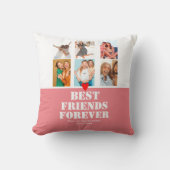 BFFフォトコラージュパーソナライズされたカスタム友達ギフト クッション (正面)