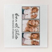 BFFフォトコラージュパーソナライズされたギフト ジグソーパズル (横)