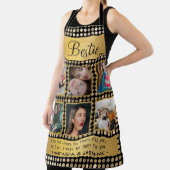 BFFフォトコラージュフレンド最高の引用文ゴールデングリッター エプロン (インサイチュ)