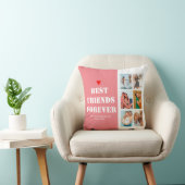 BFFフォトコラージュ最高のフレンド誕生日ギフトカスタム クッション (椅子)