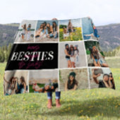 BFFフォトコラージュ最高のフレンド誕生日ギフトカスタム フリースブランケット