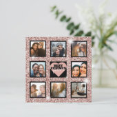 BFFフォトモダンコラージュバラ金ゴールドグリッター シーズンカード (スタンド正面)