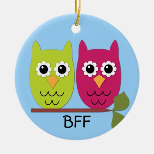 BFFフクロウオーナメント セラミックオーナメント (正面)