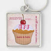 BFFフレンズ最高のフォーエバーカップケーキキーチェーン キーホルダー (正面)