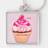 BFFフレンズ最高のフォーエバーカップケーキキーチェーン キーホルダー (正面)
