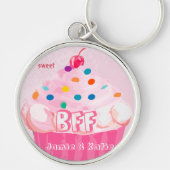 BFFフレンズ最高のフォーエバーカップケーキキーチェーン キーホルダー (正面)