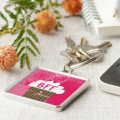 BFFフレンズ最高のフォーエバーカップケーキキーチェーン キーホルダー (側面)
