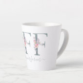 BFFフレンズ最高のフォーエバーフォトモダンタイポグラフィ カフェラテマグ (右アングル)