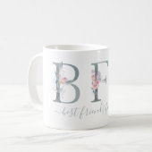 BFFフレンズ最高のフォーエバーフォトモダンタイポグラフィ コーヒーマグカップ (正面左)