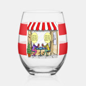 BFFフレンド最高のフォーエバーワインカフェガラストンブラー ステムなしワイングラス (正面)